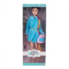 GENERICO - Muñeca Fashion Con Abrigo De Peluche Y Accesorios