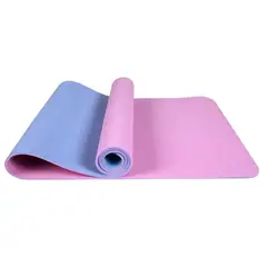 GENERICO - Mat Tapete De Yoga 8mm Reversible Con Tula Para Guardarlo Pilates Ejercicio Color Rosa - Lila