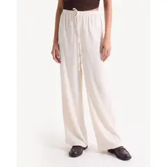SEVEN SEVEN - Pantalón Suelto Con Cordón Ajustable Para Mujer Arena