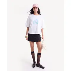 SEVEN SEVEN - Camiseta Boxy Con Estampado Para Mujer Crudo