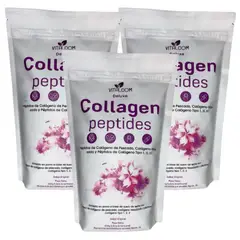 VITAL - Collagen Peptides - Peptidos de Colágeno de pescado - Elasticidad y firmeza de la piel x3