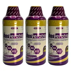 VITAL - Resveratrol con Vitamina B1, B6, B12 - Apoyo para el corazón, la circulación x3