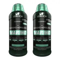 VITAL - Colágeno Hidrolizado Marino y Bovino con Cúrcuma y Vitamina E - Articulaciones y Huesos x2