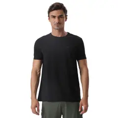 TOPARA - Camiseta básica cuello redondo Mujer Cocha Negro