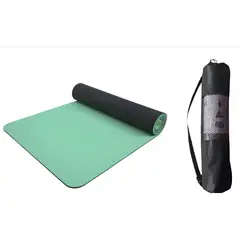GENERICO - Mat Tapete De Yoga 8mm Reversible Con Tula Para Guardarlo Ejercicio Pilate Color Verde - Negro