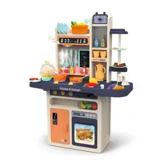 AMERICAN GENERICS - Cocina Infantil Grande 65 Piezas Con Luz Sonido Agua Y Vapor Real