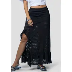 MARKETING PERSONAL - Falda Larga Mujer Negro Mp 115532