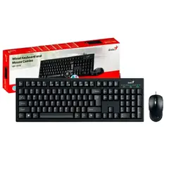 GENIUS - Combo de teclado y mouse KM-100SE USB