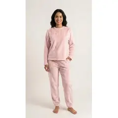 SANTANA - Pijama térmica unisex Rosado