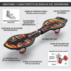ZHOPI CO - Patineta 2 Ruedas Skate Waveboard Acrobacias Niños Y Jovenes
