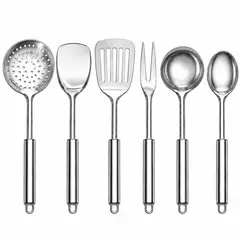 ONE PIXEL - Set De Cucharas Para Cocina Utensilios X6 Pcs Resistentes Y Ergonomicos