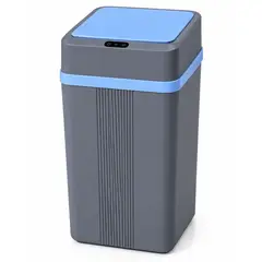 ONE PIXEL - Papelera Inteligente con Sensor Automático 12 Litros – Compacta y Silenciosa GRIS/AZUL