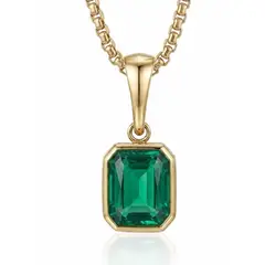 GENERICO - Dije Esmeria en Oro Laminado 18k