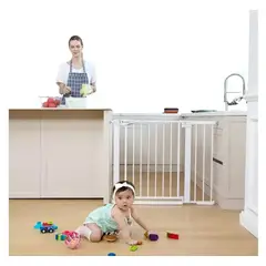 FRAGOLA KIDS - Puerta Reja De Seguridad Para Bebe Mascotas Escalera Malla