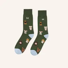 MARIO HERNANDEZ - Medias Perros Esencial Verde MH Socks