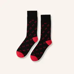 MARIO HERNANDEZ - Medias Unicornio Extrafina Nero Rosso MH Socks