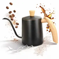 GENERICO - Tetera Cuello De Cisne 600 ml Acero Inoxidable Para Café Vertido Manual