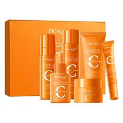 BIOAQUA - Kit Skincare Facial 6 Piezas Vitamina C Acido Con Hialuronico