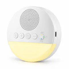 GENERICO - Máquina de ruido blanco para bebés Genérico 20 sonidos con luz nocturna recargable blanco