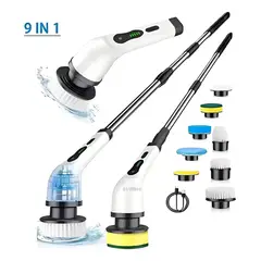 GENERICO - Cepillo De Limpieza 9 En 1 Limpiador Eléctrico Giratorio Hogar Baño Cocina