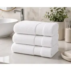CANNON - 3 Toallas Premium Hotelera Cuerpo 75x150 Algodon