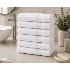 CANNON - 6 Toallas Premium Hotelera Cuerpo 75x150 Algodon