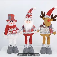 GENERICO - Muñecos navidad patas largas x3