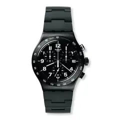 SWATCH - Relojes Unisex Destination Nyc. Reloj Cuero Negro YVB402