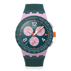 SWATCH - Relojes Unisex Moment Of Rose. Reloj Silicona Verde SUSP400