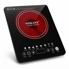 SOKANY - Estufa De Inducción 1 Puesto 1200W Digital Táctil 110V
