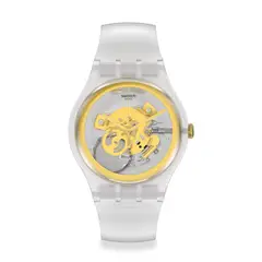 SWATCH - Relojes Unisex My Time. Reloj Silicona Transparente SVIZ102-5300