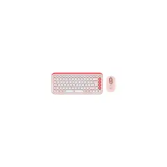 LOGITECH - Kit de Teclado y Mouse Inalámbrico POP ICON Rosado con Teclas de Acceso Rápido