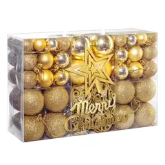 GENERICO - Bolas De Navidad Adorno Decorativo Navideño 101 Piezas Adornos Navidad Hogar Decoracion Color Dorado