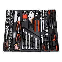QUICK - Caja De Herramientas Set 85 Pieza Plegable 5 Niveles Metal