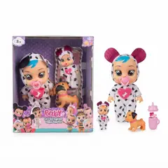 GENERICO - Set X2 Muñecas Bebés Lloronas Disfraz Animales Y Mascota