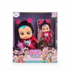 GENERICO - Set X2 Muñecas Bebés Lloronas Disfraz Animales Y Mascota