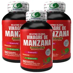 NATURAL ENERGY PRODUCTS - Vinagre de Manzana de Mayor absorción Control de Peso x 3 unidades