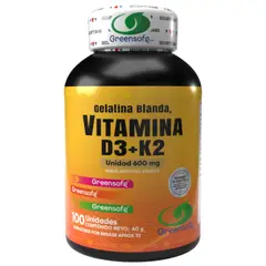 NATURAL ENERGY PRODUCTS - Vitamina D3 + K2 100 Softgels para Bienestar Óseo e Inmunológico