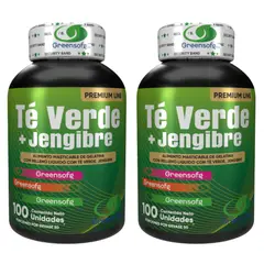 NATURAL ENERGY PRODUCTS - Té Verde + Jengibre con Invima Control de peso y hábitos saludables x 2 unidades