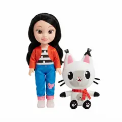 GENERICO - Set Muñeca Fashion Girl Con Gran Gato De Peluche
