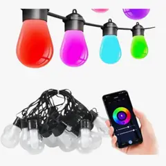 GENERICO - Extensión De Bombillos Para Decoración 8 Metros 12V Luz Led Rgb Multicolor Para Exteriores