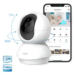 TP LINK - Cámara de Seguridad TP-Link Tapo Smart C200 V1 con Resolución 2Mp Visión Nocturna Incluida Color Bla