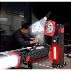 PROTOOL - Linterna Led Trabajo 90° Mecánico Magnética Recargable Usb