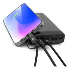 ADATA - C20, Cargador 20000mah Smart Power Bank Usb-c/a, Negro