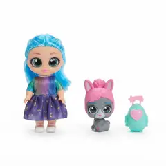 GENERICO - Muñeca Dollbaby Ojos Grandes Con Mascota Y Mochila