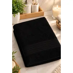 CANNON - Toalla De Cuerpo De 70x140 100% Algodón Doble Secado Negro
