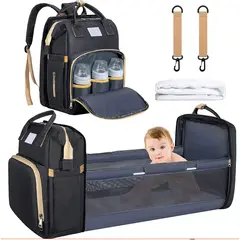 LANZURY IMPORTACIONES - Pañalera Para Bebés Cuna Impermeable - NEGRA