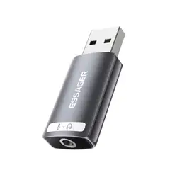 GENERICO - Adaptador Usb A Jack 3.5 Tarjeta De Sonido Microfono Externa