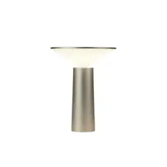 GENERICO - Lampara De Mesa Luz Led Inalámbrica Recargable Táctil Iluminacion Hogar Color Plateado