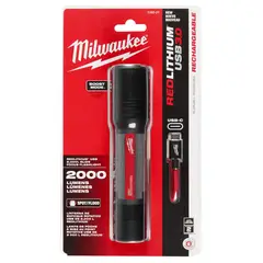 MILWAUKEE - Linterna REDLITHIUM™ USB de 2000 lúmenes con enfoque deslizante